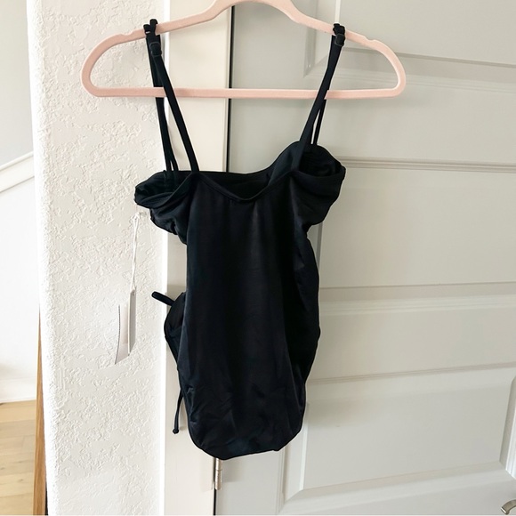 NWT Good American Shine Ruched One Piece Swimsuit - Picture 3 of 4